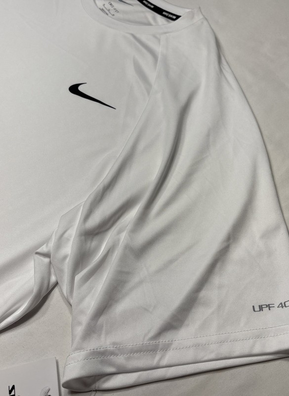 NIKE Swim Men's Short Sleeve Hydroguard Rash Guard White Sz Small FREE SHIP $46 gallery