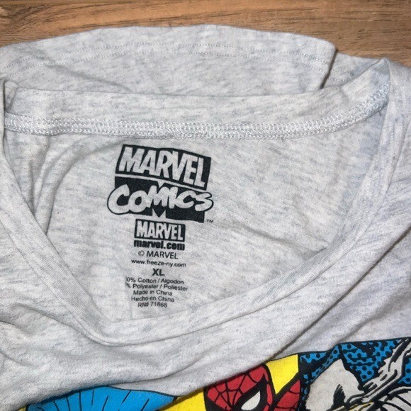 Marvel Comics Superhero Sleeveless Tank Top XL Gray Iron Man Spiderman Thor gallery