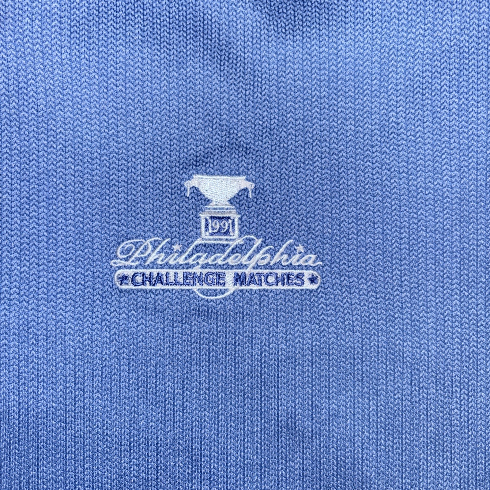 Donald Ross Sport Philadelphia Challenge Matches Logo Hoodie Jacket Shirt L Blue gallery