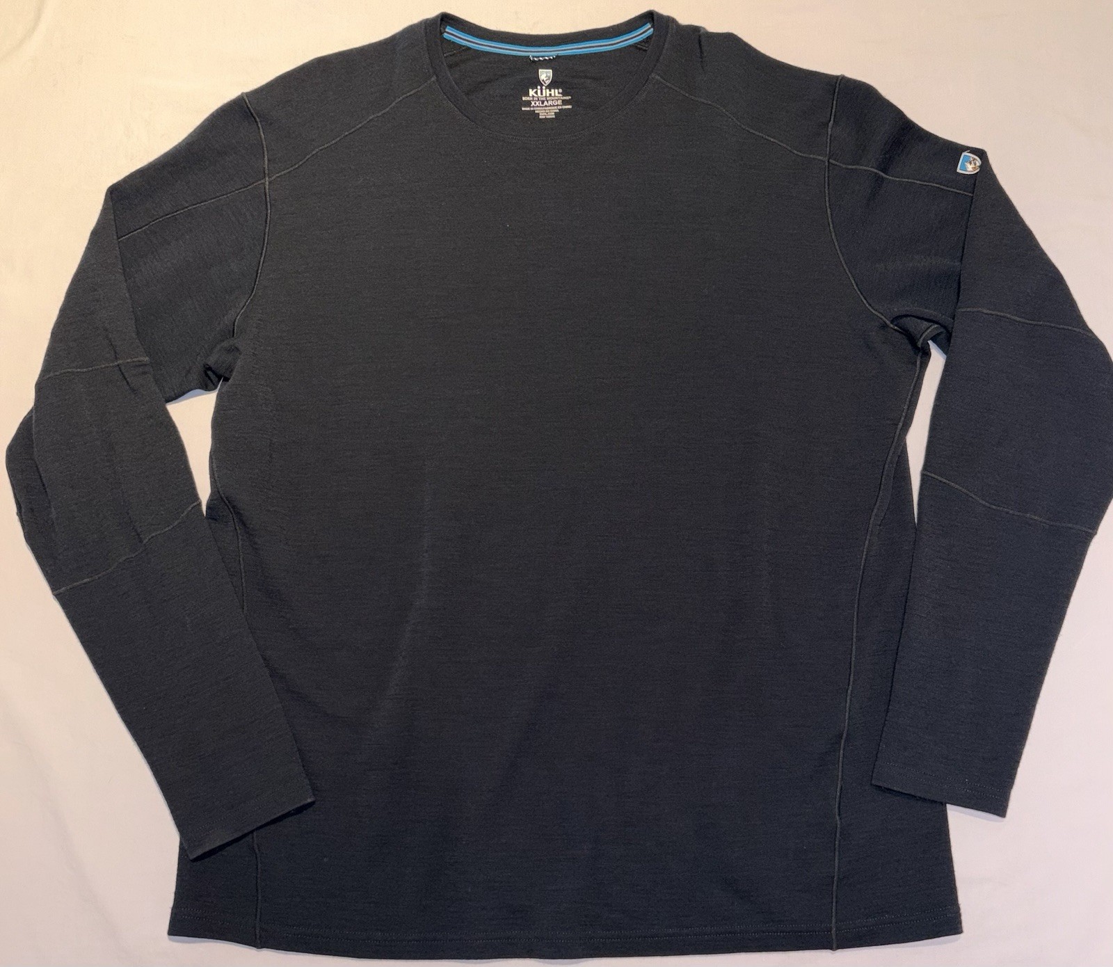 KÜHL Men’s Invigoratr Merino Crew Long Sleeve Shirt XXLARGE Navy Merino Wool gallery