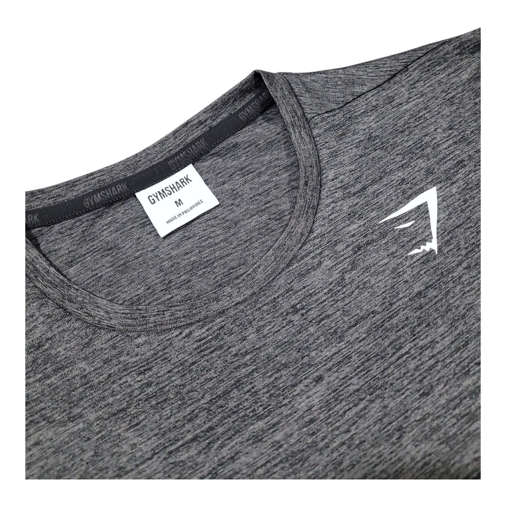 Gymshark Shirt Mens Medium Gray Performance Gym Training Workout Long Sleeve