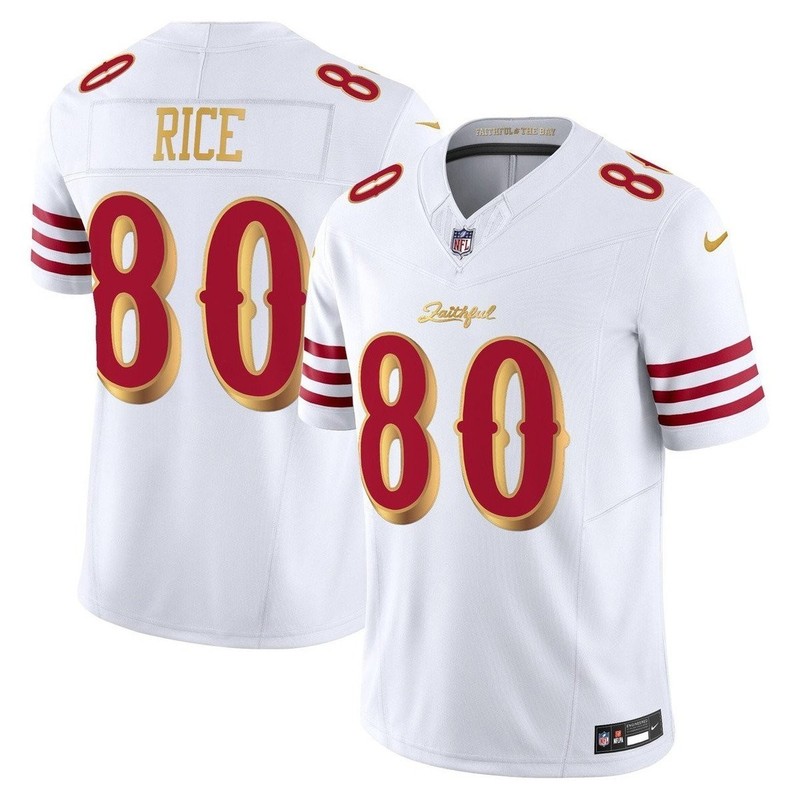 Men's 49ers White Gold 2025 “Rivalries” Player SportShirt Adult - All Stitched gallery