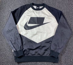 Nike NSW Men’s Windrunner Black Off White Mens Small Sweatshirt Crew Neck