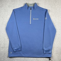 Straight Down 1/4 Zip Pullover Mens 2XL Waffle Knit Caesars Palace Casino Jacket