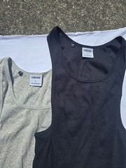 Gymshark Men’s Ribbed Muscle Tank Tops Black And Grey Size Large Lot of 2