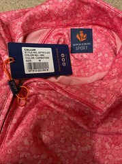 Mens Donald Ross Sport 1/4 Zip Golf Pullover Callum Lightweight Sz M Pink New