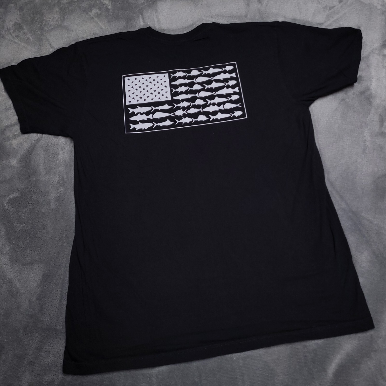 COLUMBIA PFG American Flag Large Fishing Shirt Fish Graphic Ocean Sportsman Bass gallery