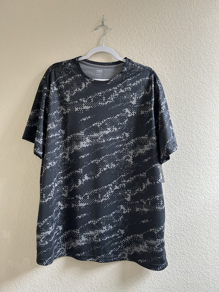 Athletic Works Men's Techno Texture DriWorks Breathable Core T-shirt 2XL (50-52)