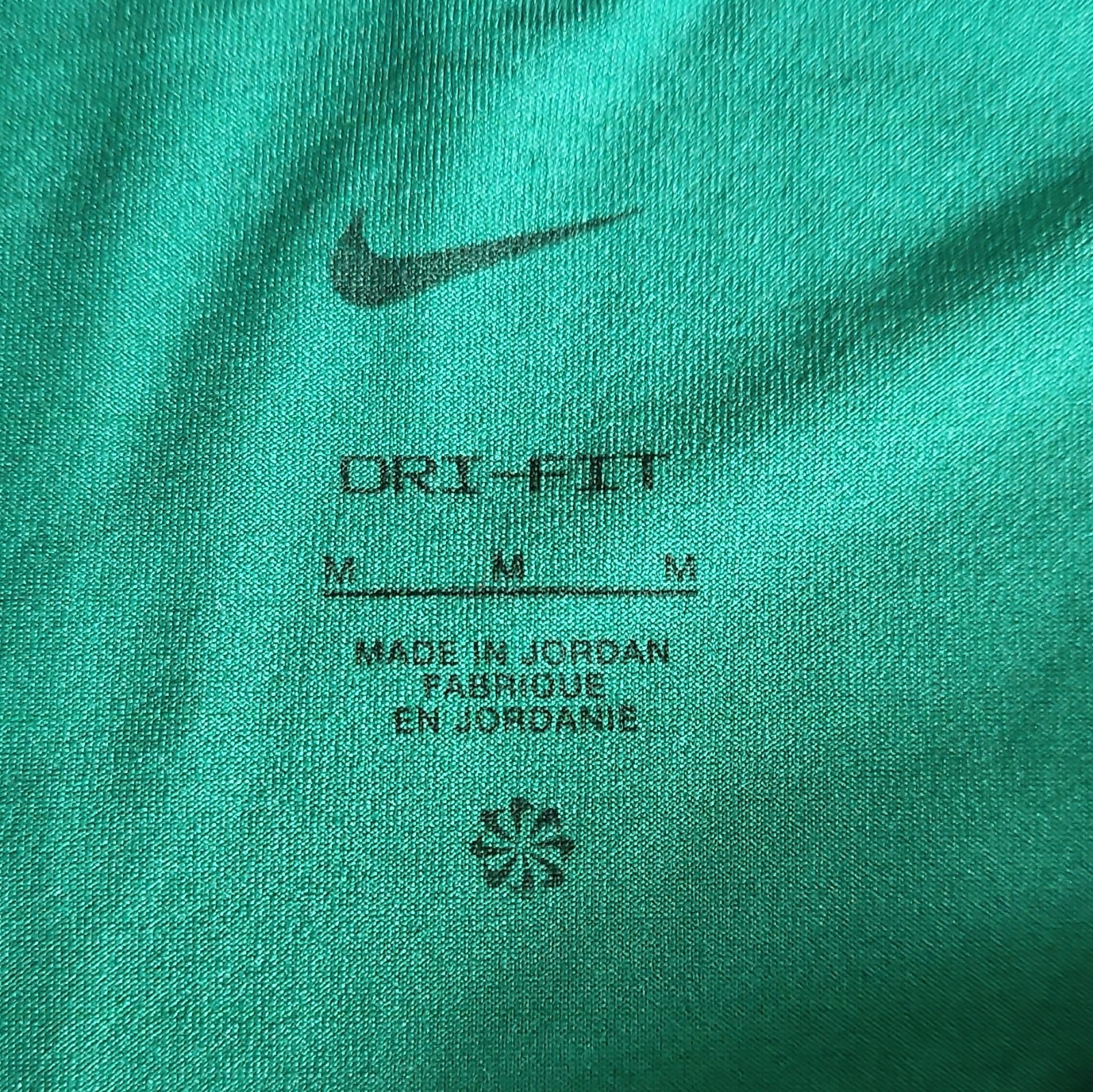 Nike Dri-FIT 1/4 Zip Mock Neck Pullover Green/Black Geometric Mens M LS gallery