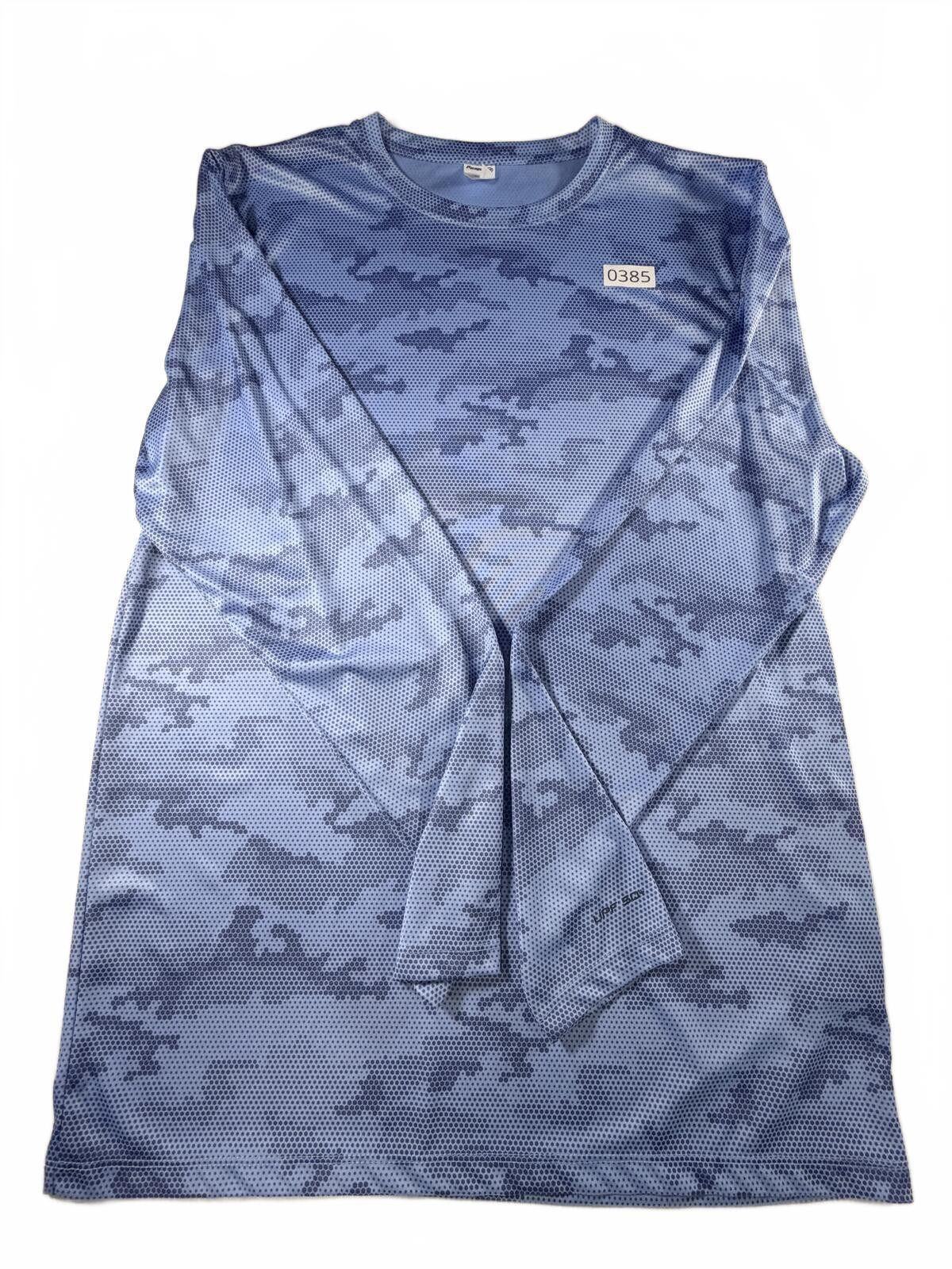 Long Sleeve UPF 50+ Sun Protection Shirt - Blue Camouflage gallery