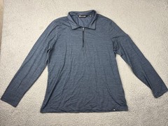 TravisMathew Pullover Mens XL Blue 1/4 Zip Long Sleeve Apex Golf Stretch Top