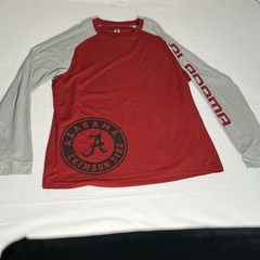 Alabama Crimson Tide Shirt Mens XL Red and Gray Omni Shade Long Sleeve Columbia