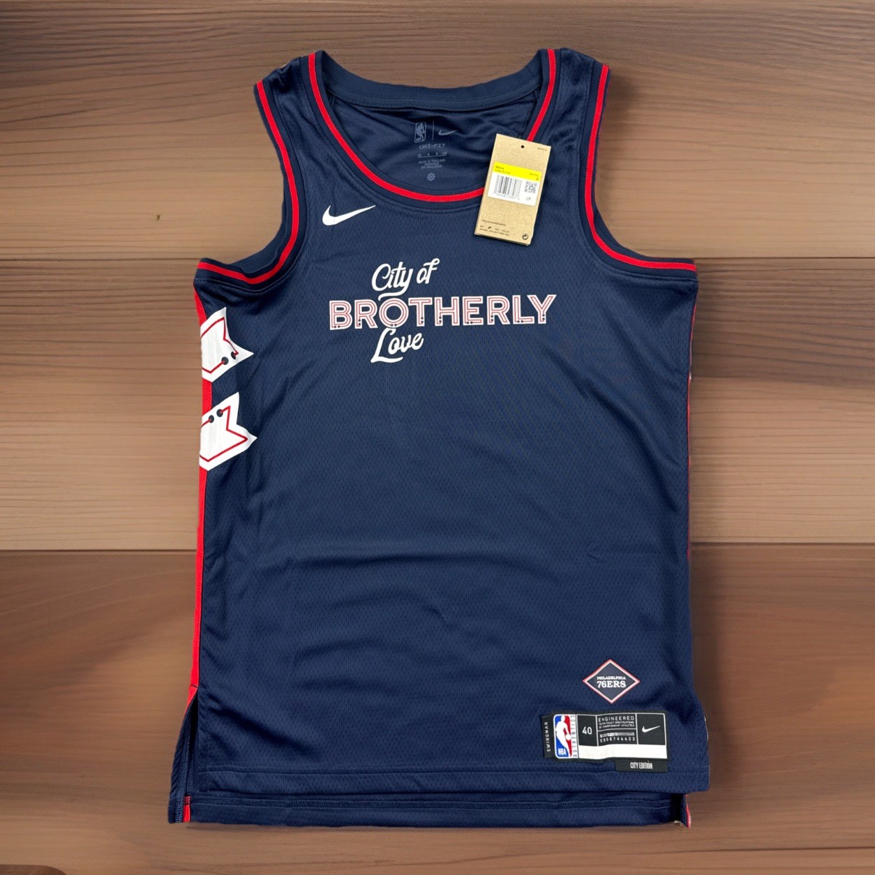 Nike NBA Philadelphia 76ers City Edition Swingman Jersey Mens Small Authentic gallery
