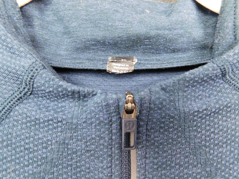 Lululemon Shirt Men Large Blue Metal Vent Tech 1/2 Zip Pullover Running Athletic gallery