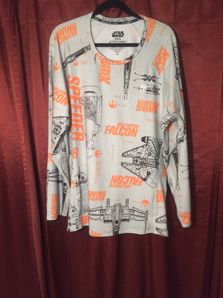Climate smart Star Wars Long Sleeve Base Layer Shirt Men's Size 2XL