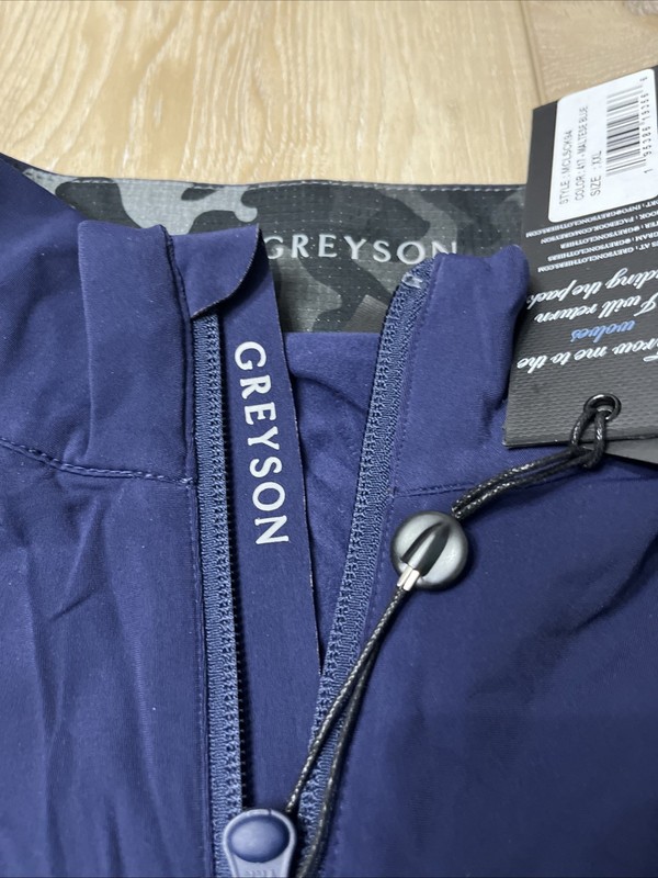 Greyson Men's Tate Mockneck 1/4 Zip Quarter Zip LOGO Maltese Blue Size XXL NEW gallery