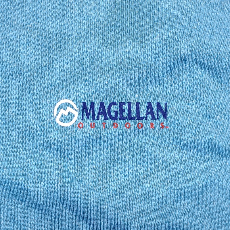 Magellan Outdoors Shirt Mens 2XL Blue Casting Crew Fish Gear Long Sleeve Tee gallery