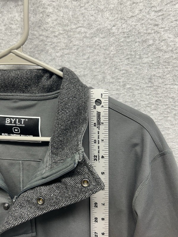 BYLT Pullover Mens Sz Medium Gray Elite Fairway Magnetic Golf Curved Hem Jacket gallery