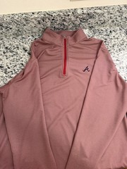 Peter Millar Men’s Large Performance Quarter Zip Pullover Atlanta Braves