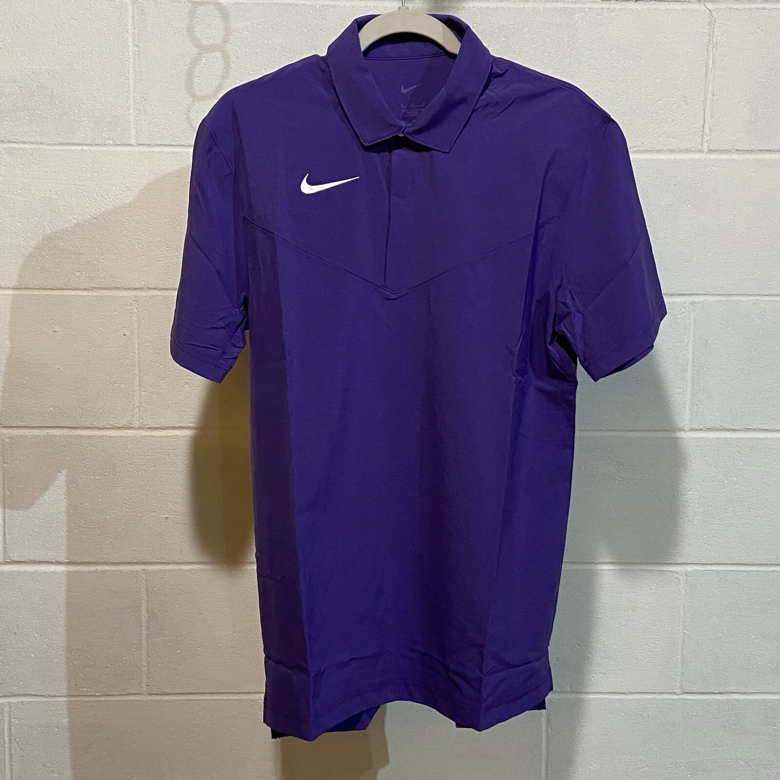 Nike Dri-Fit Mens Polo Coaching Shirt M Purple Football Sports Athletic Logo NWT gallery