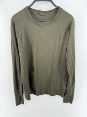 Lululemon Engineered Warmth Long Sleeve Crewneck Merino Wool Blend Size S Green