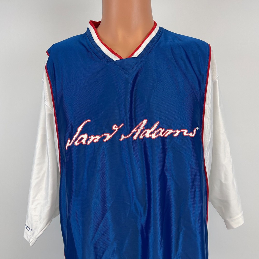 Samuel Adams Promo Football Jersey Vtg 2000s Take Pride In Your Beer Blue XL