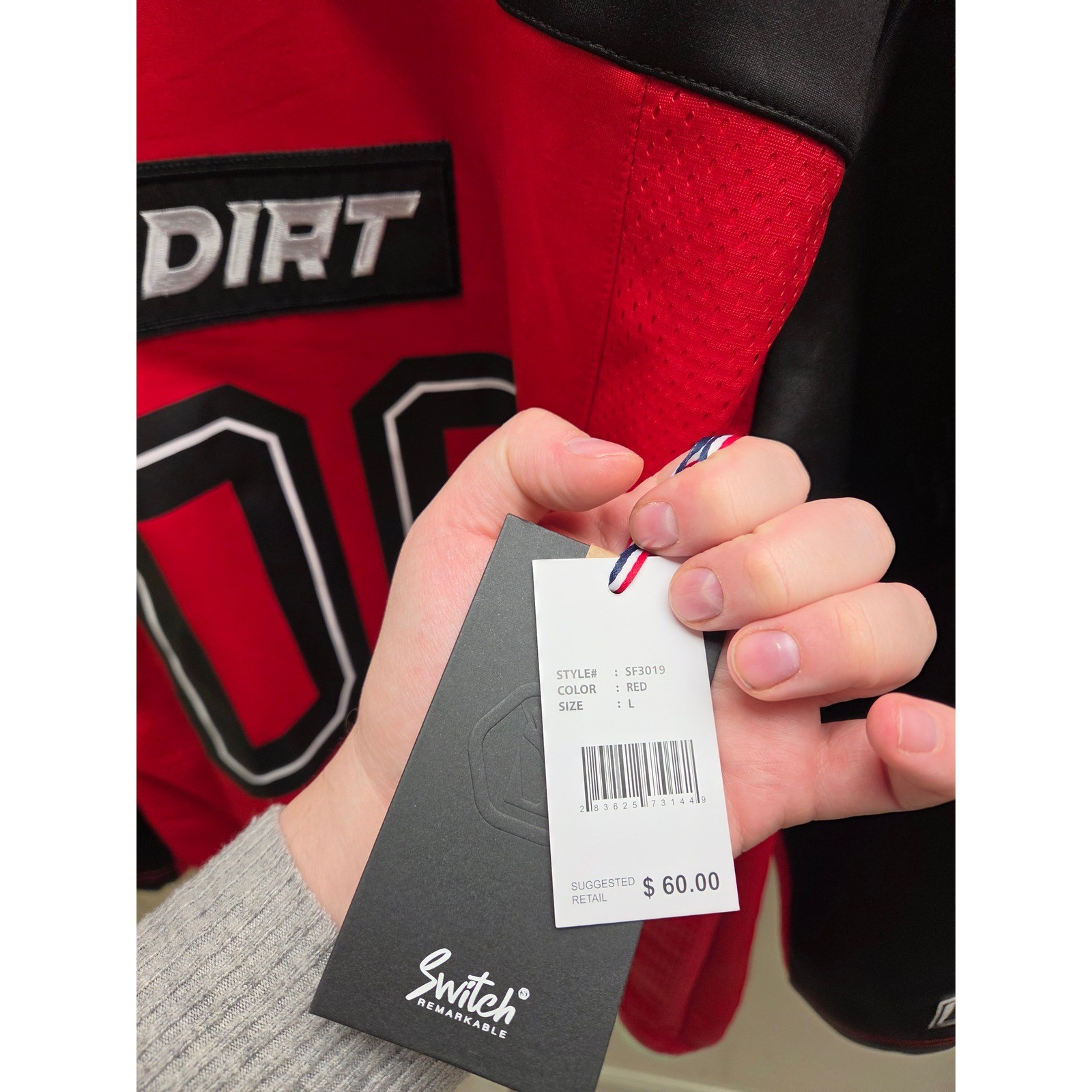 Switch Remarkable Racing Jersey Mens Large Red Black Dirt 00 Motocross SF3019 gallery