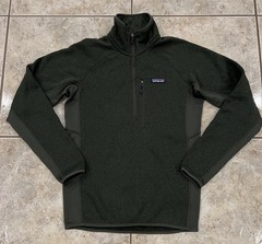Men’s S Patagonia Performance Better Sweater Army Green 1/4 Zip Fleece Hiking