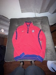 Vintage Nike USA USMNT 90s Y2K Soccer Pullover Zip Medium