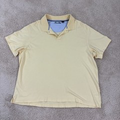 Tasso Elba Polo Shirt Mens XL Yellow Short Sleeve Golf Athletic Casual Stretch