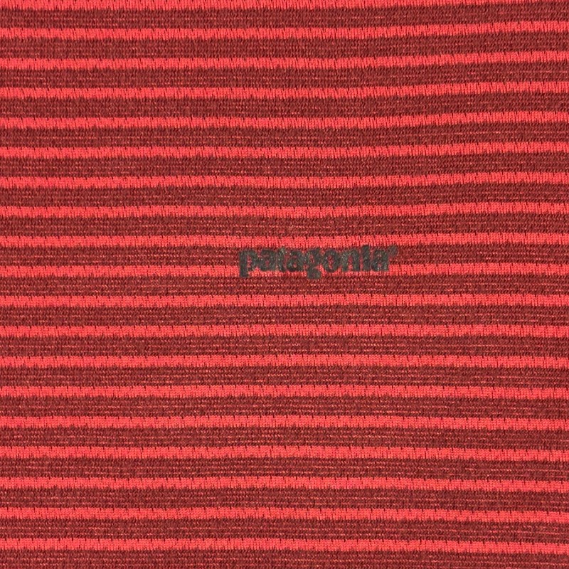 Patagonia Shirt Mens Medium Red Stripe Long Sleeve Base Layer Thermal Hiking gallery