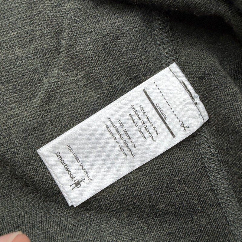 Smartwool Mens Merino Wool Quarter Zip Base Layer Top Dark Green Size Medium gallery