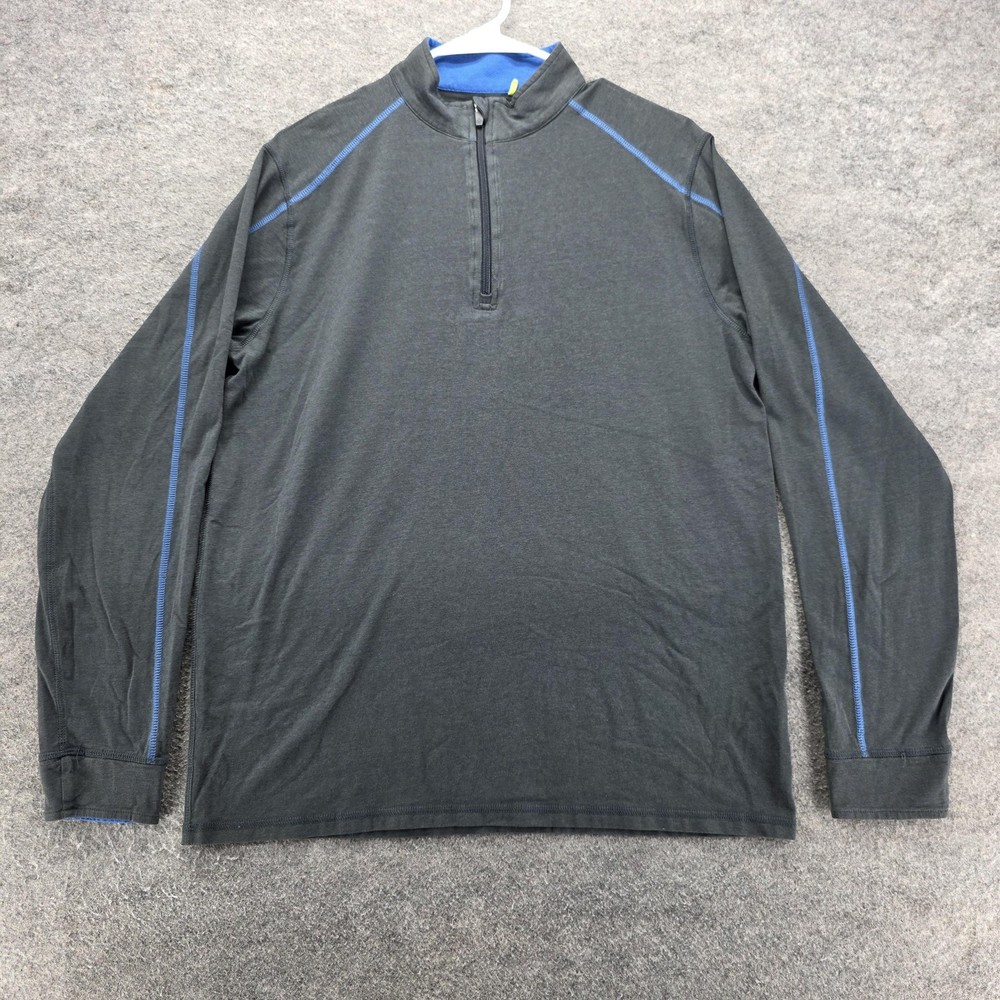 Tasc Performance Pullover Mens Medium Bamboo Blend Half Zip Athletic Shirt
