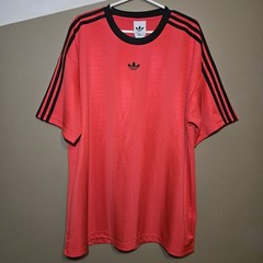 adidas Originals Adicolor Jacquard Jersey Men’s SS Stripes Size Large Lucid Red