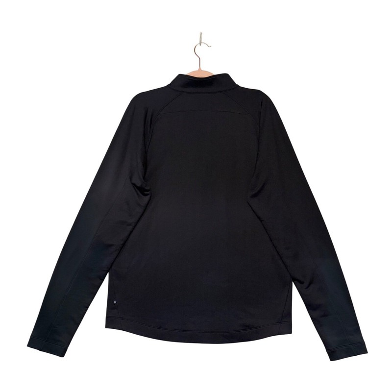 Deke Mens Quarter Zip Pullover Black Athletic Mock Neck Long Sleeve Shirt Size M gallery