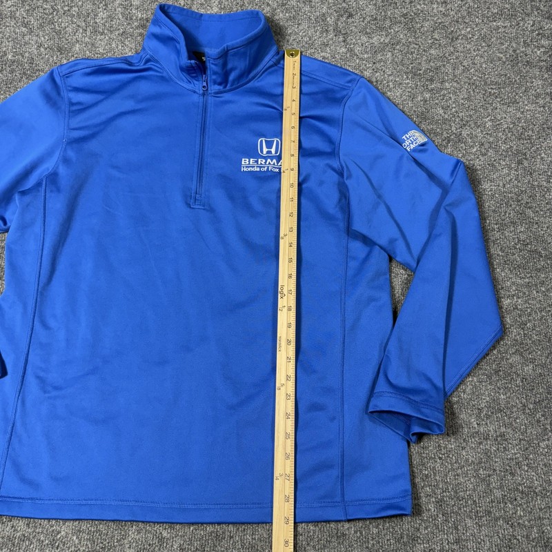 The North Face Pullover Mens XL Blue 1/4 Zip Long Sleeve Honda Berman Dealer Top gallery