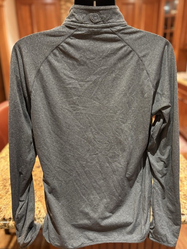 NJ Devils Quarter zip. Sharp grey with NHL logo. Medium gallery