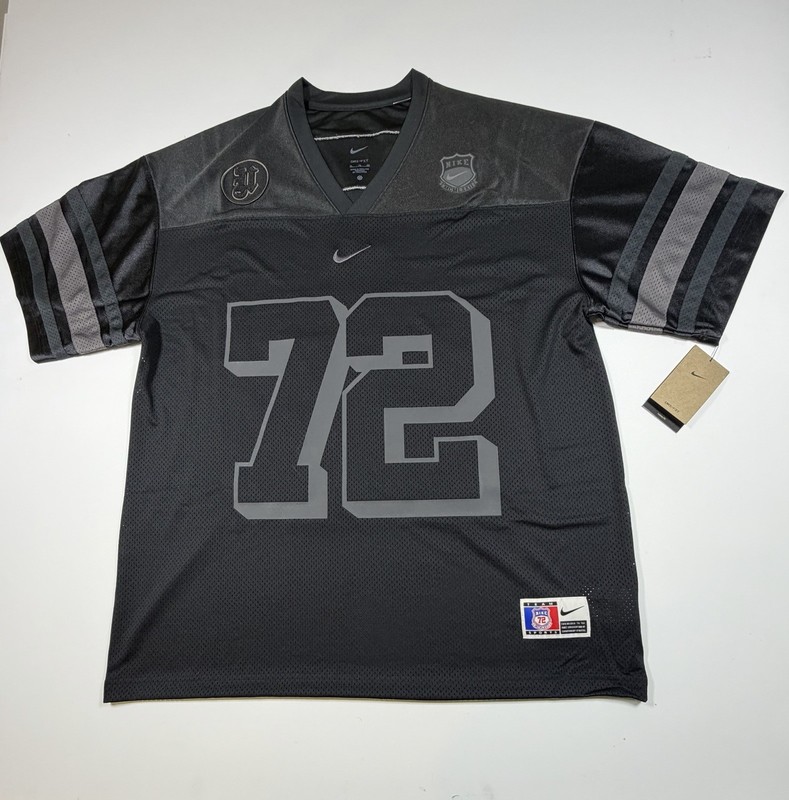 Nike Next Up Football Gridiron Jersey 72 Swoosh Black Mens Size XL IH7492-010 gallery