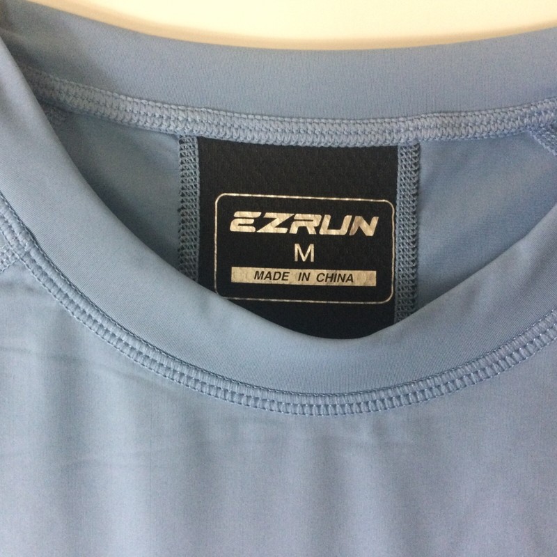 EZRun Shirt Mens M Blue UPF50+ Pullover Short Sleeve Active Wear Light Weight gallery