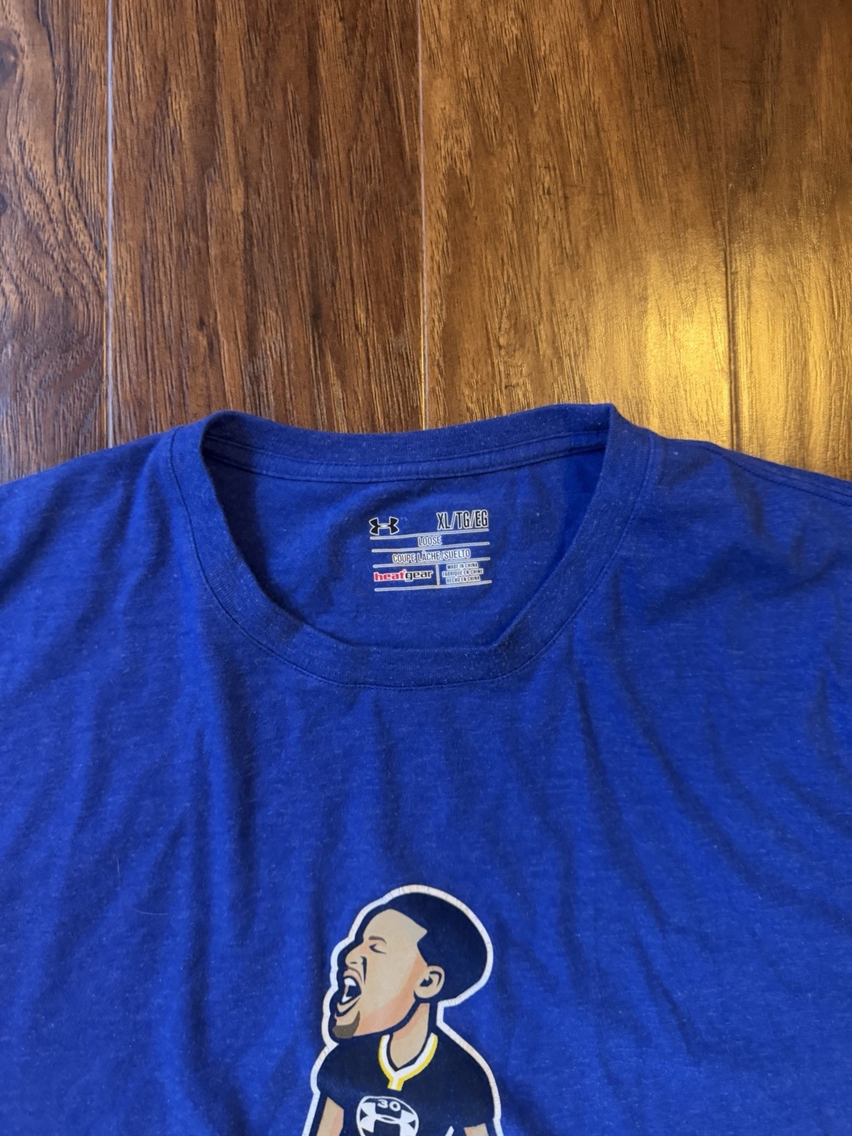 Under Armour Steph Curry LARGE Graphic Tee Cartoon SC Heat Gear T-Shirt NBA Fun gallery