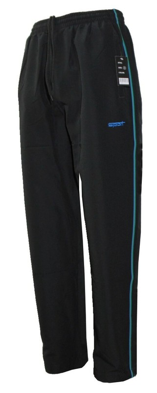 Airy light joggers, sports pants, training pants in cobalt blue & black Qmt4 gallery