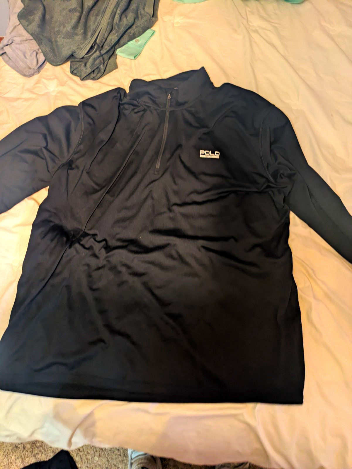 Polo Ralph Lauren Performance 1/4 Zip Mock Neck Pullover 2XLT Black gallery