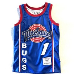 Headgear XS Bugs Bunny Tune Squad Space Jam Basketball Embroidered Jersey #1