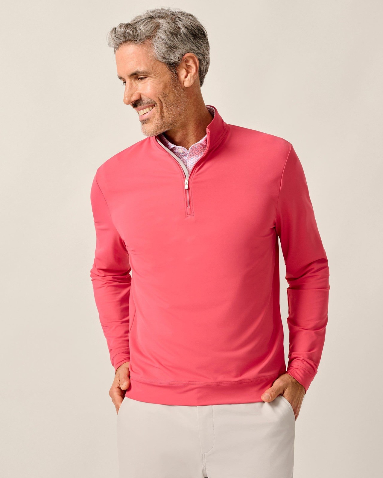johnnie-O Motion Performance 1/4 Zip Mens Lobster Size XXL (7851936) gallery