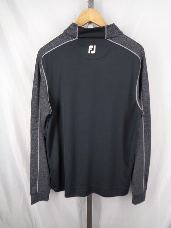 Footjoy FJ Black Heathered 1/4 Zip Top Jacket Size Medium Athleisure Golf Active gallery
