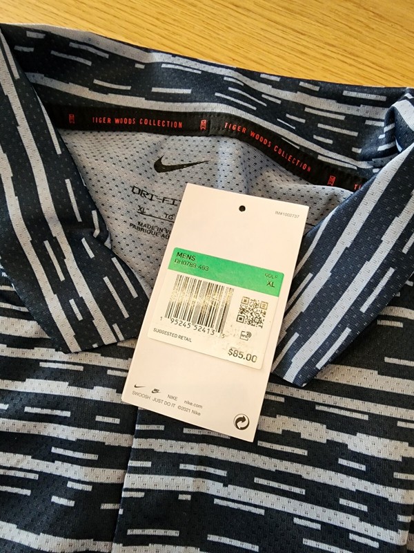 Nike Tiger Woods Collection Dri Fit Adv Golf Polo Sz XL Ashlen Slate DH0789-493 gallery