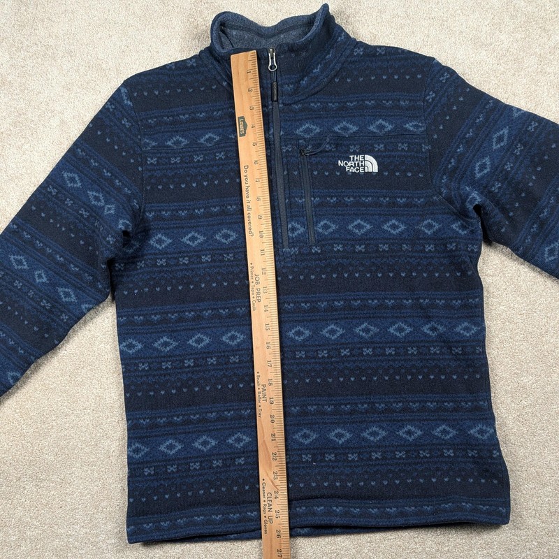The North Face Pullover Mens Large Blue Fair Isle Aztec 1/4 Zip Tsillan Fleece gallery