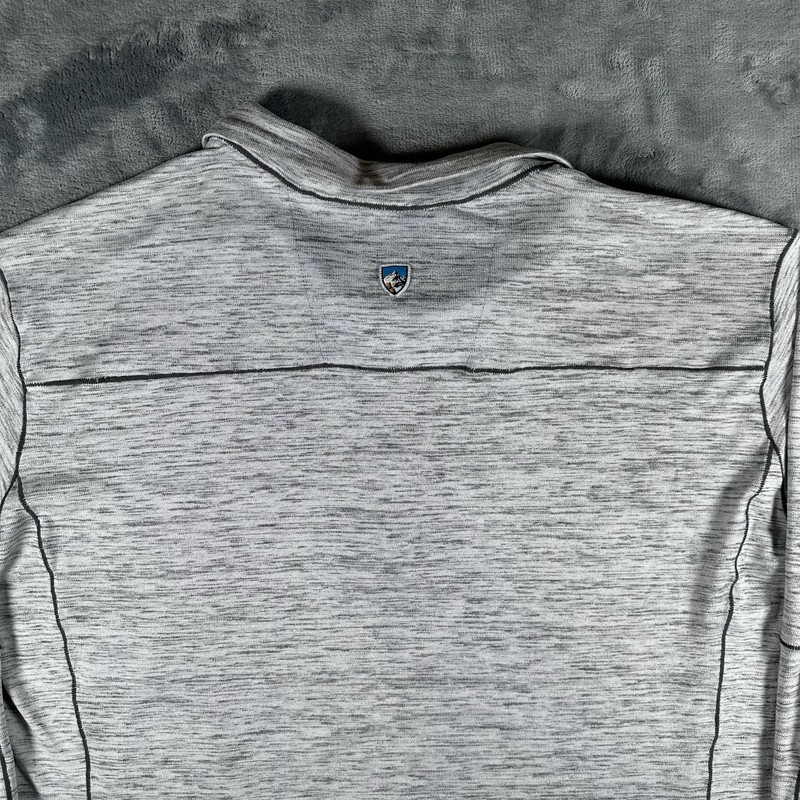 Kuhl Alloy Shirt Mens 2XL Gray 1/4 Quarter Zip Long Sleeve Performance Pullover gallery