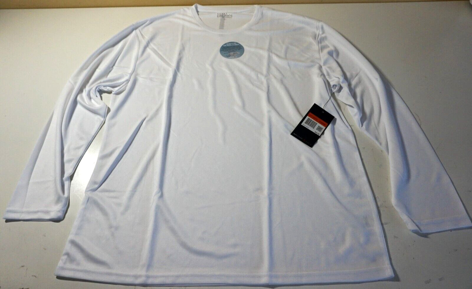 GALAXY BY HARVIC MEN'S XL TAGLESS ATHLETIC PERFORMANCE TOP WHITE NWT!!! MSRP $42 gallery