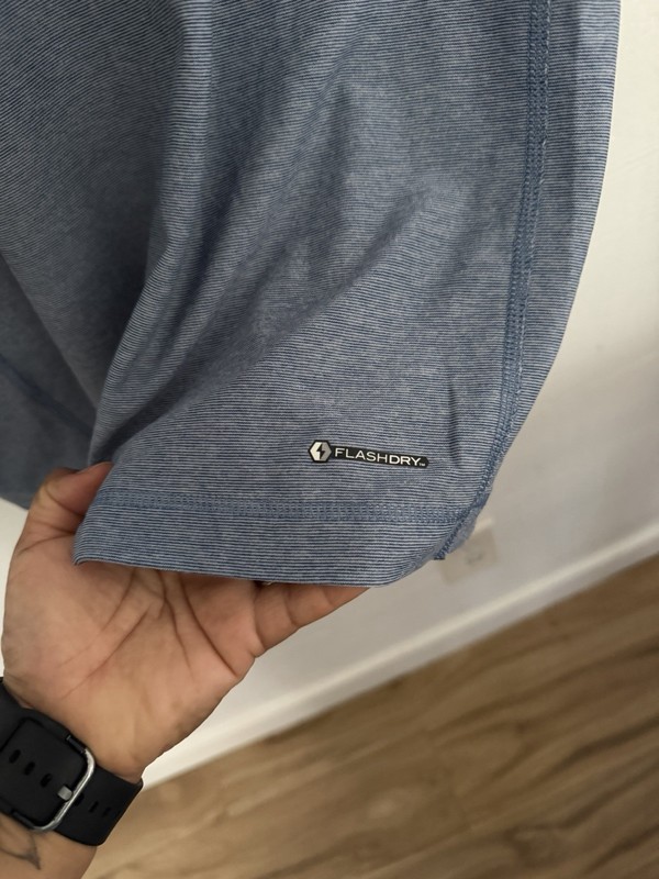The North Face FlashDry Quick Dry Men's Blue Crew Neck Raglan T-Shirt L gallery